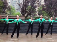 《茉莉广场舞采花的小姑娘》含背面演示与慢速分解动作 春英老师编舞版本