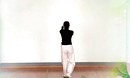 贺月秋广场舞月亮传奇一步一步教正背面教学分解动作学跳舞