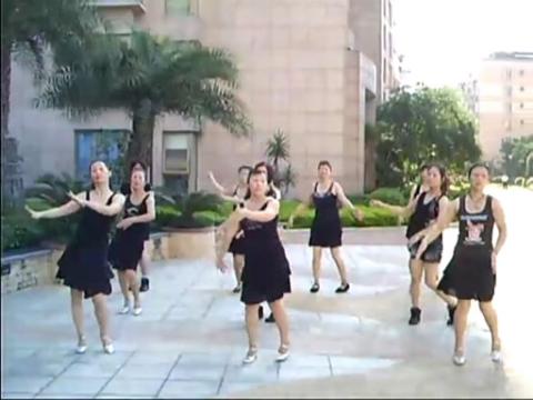 荣梅广场舞向前冲一步一步教正背面教学分解动作学跳舞