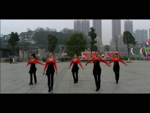 沅陵紫玫瑰广场舞花心萝卜菜一步一步教正背面教学分解动作学跳舞